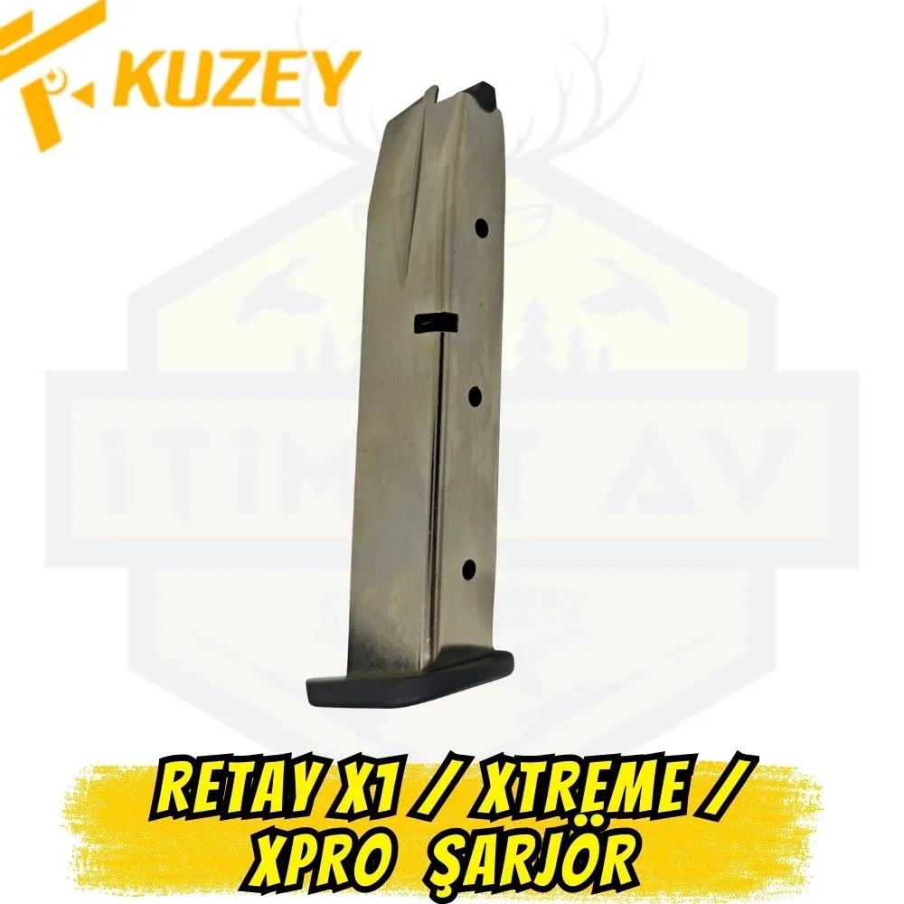 Kuzey A100 / F92 / F320 Uyumlu Kurusıkı Tabanca Orijinal Yedek Şarjör (9 mm P.A.K. - 17+1 Kapasite)