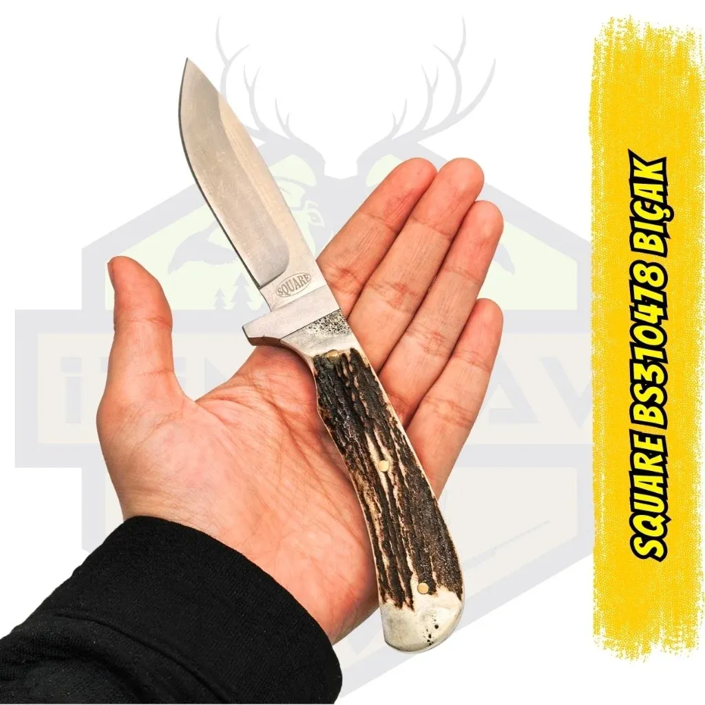 Square BS310478 Kemik Saplı Sabit Namlulu Av Bıçağı 20.5 cm