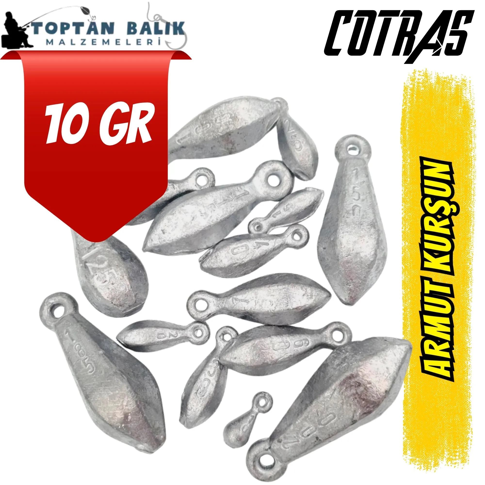 Armut Kurşun Olta Ağırlığı - 10 gr (1 kg Paket)