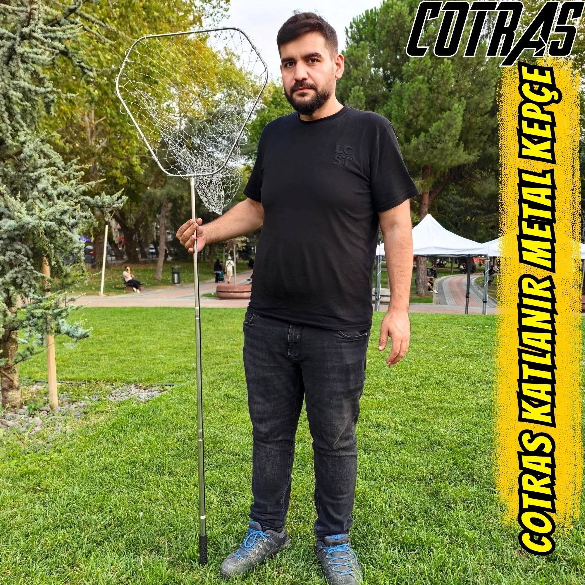 Metal Teleskopik Katlanır Balıkçı Kepçesi