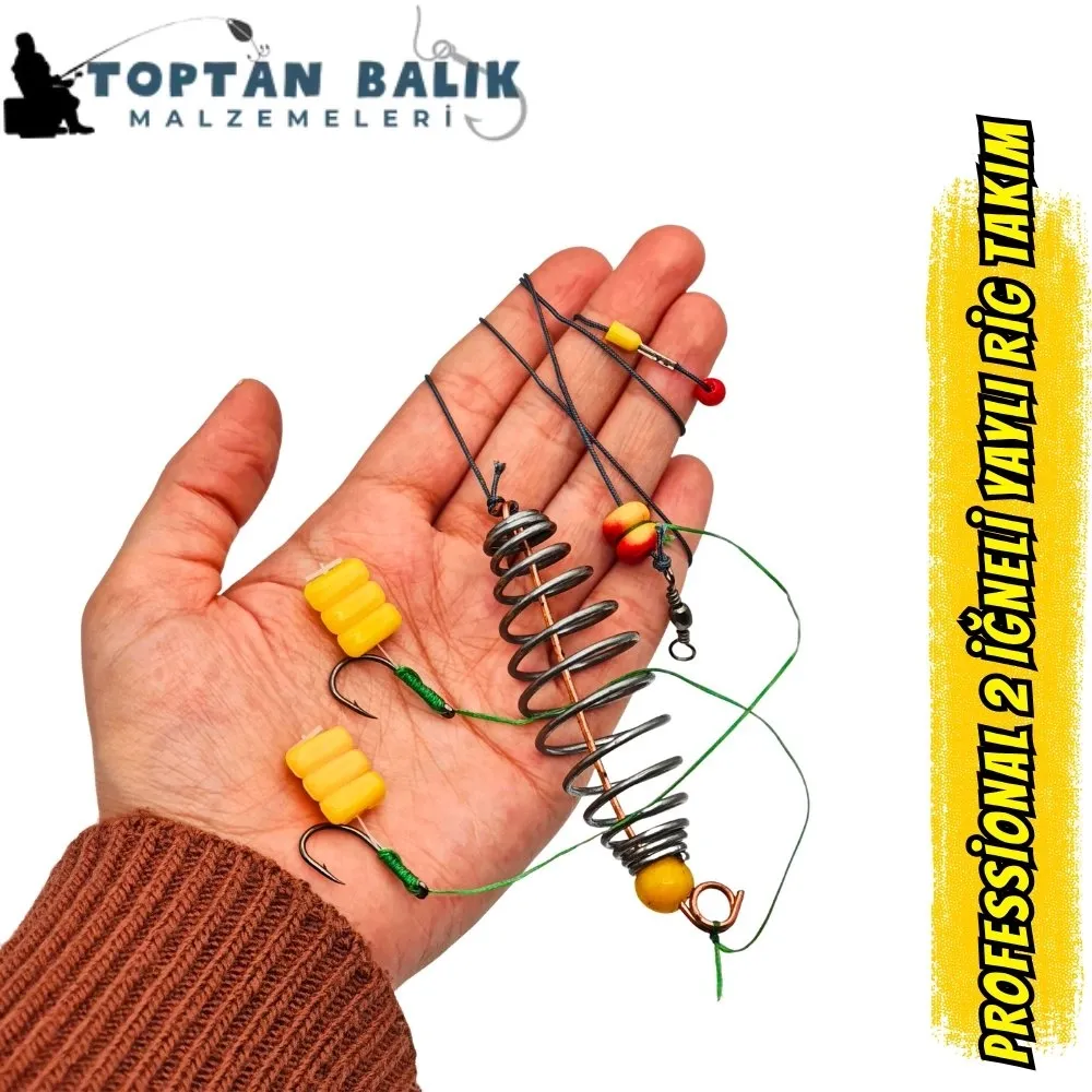 Professional 2 İğneli Yaylı Rig Takımı (Hazır Sazan Sistemi)