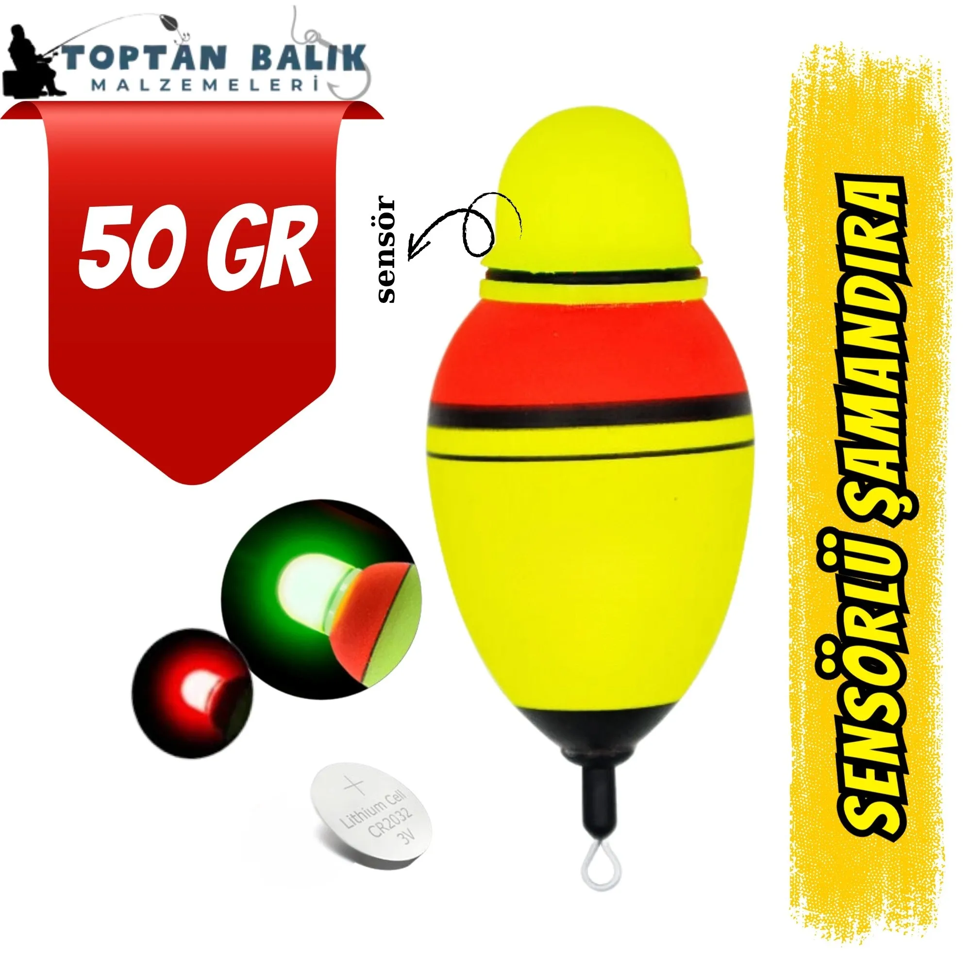 Akıllı Sensörlü Işıklı Gece Şamandırası - 50 gr