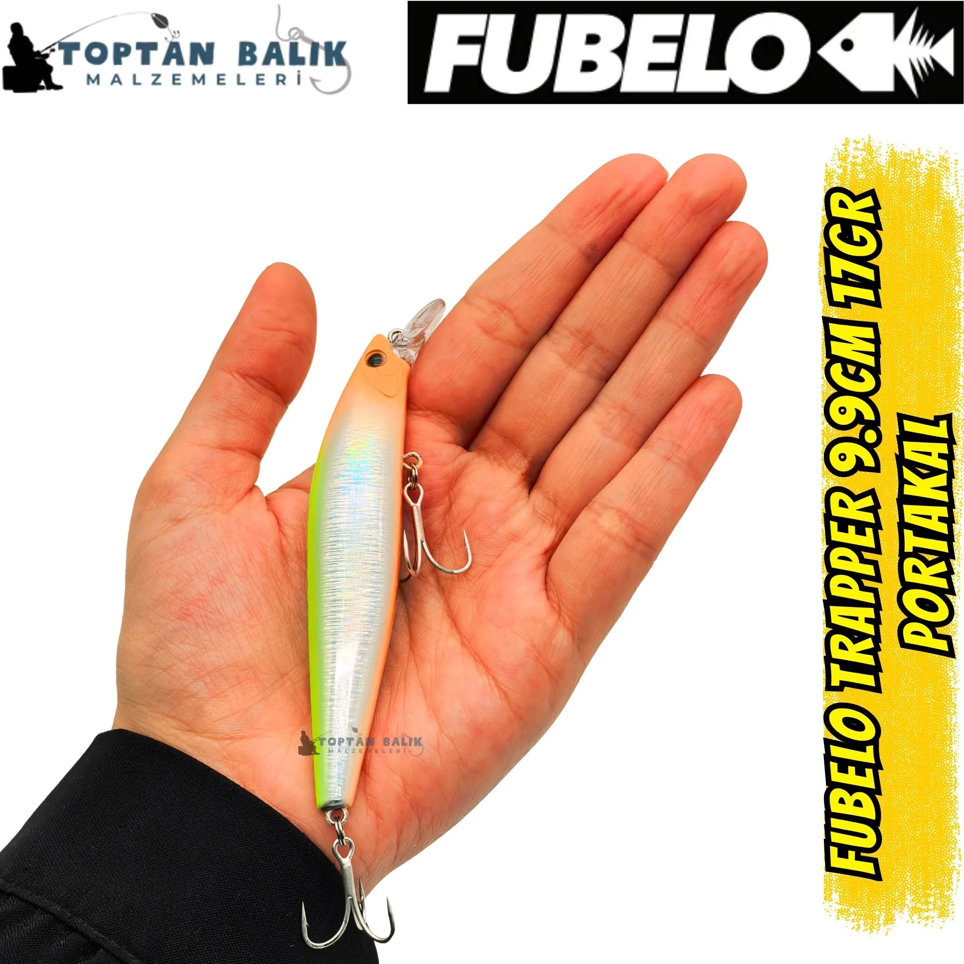 Fubelo Trapper Tungsten AR-C Sinking Maket Yem 9.9 cm 17 gr - Portakal