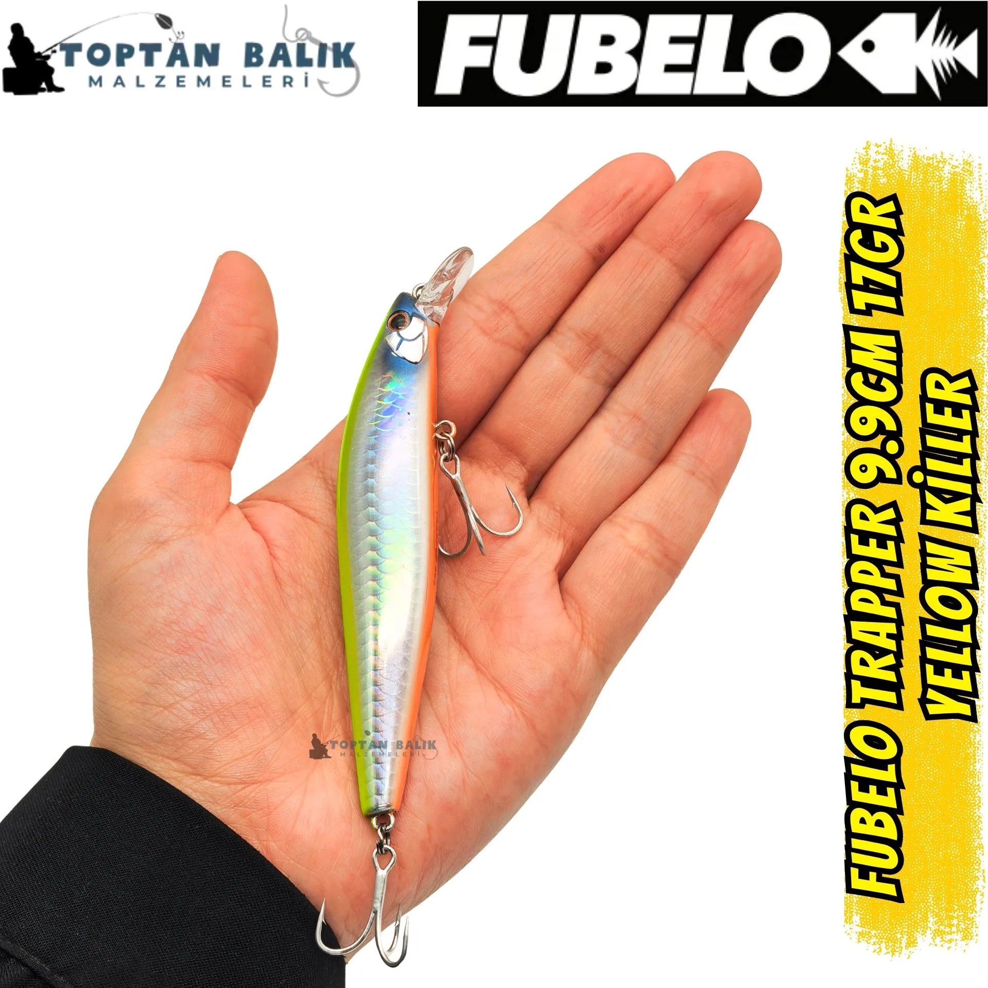 Fubelo Trapper Tungsten AR-C Sinking Maket Yem 9.9 cm 17 gr - Yellow Killer