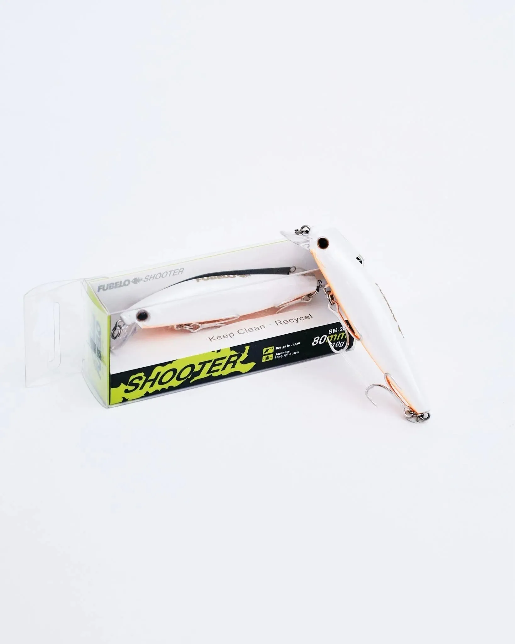 Fubelo Shooter Tungsten AR-C Sinking Maket Yem 8 cm 10 gr - Beyaz