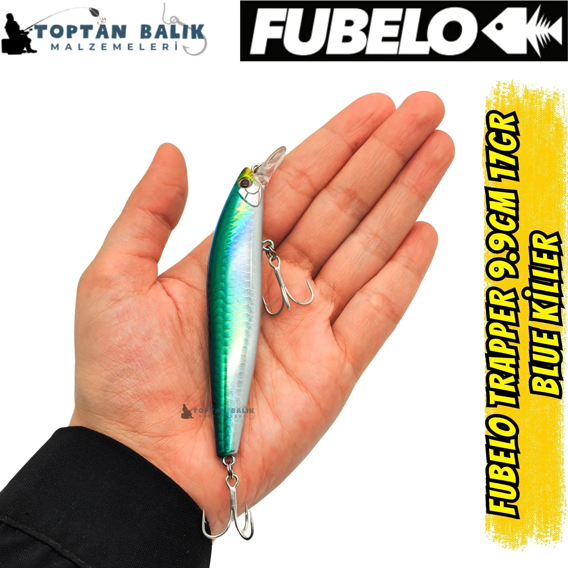 Fubelo Trapper Tungsten AR-C Sinking Maket Yem 9.9 cm 17 gr - Blue Killer