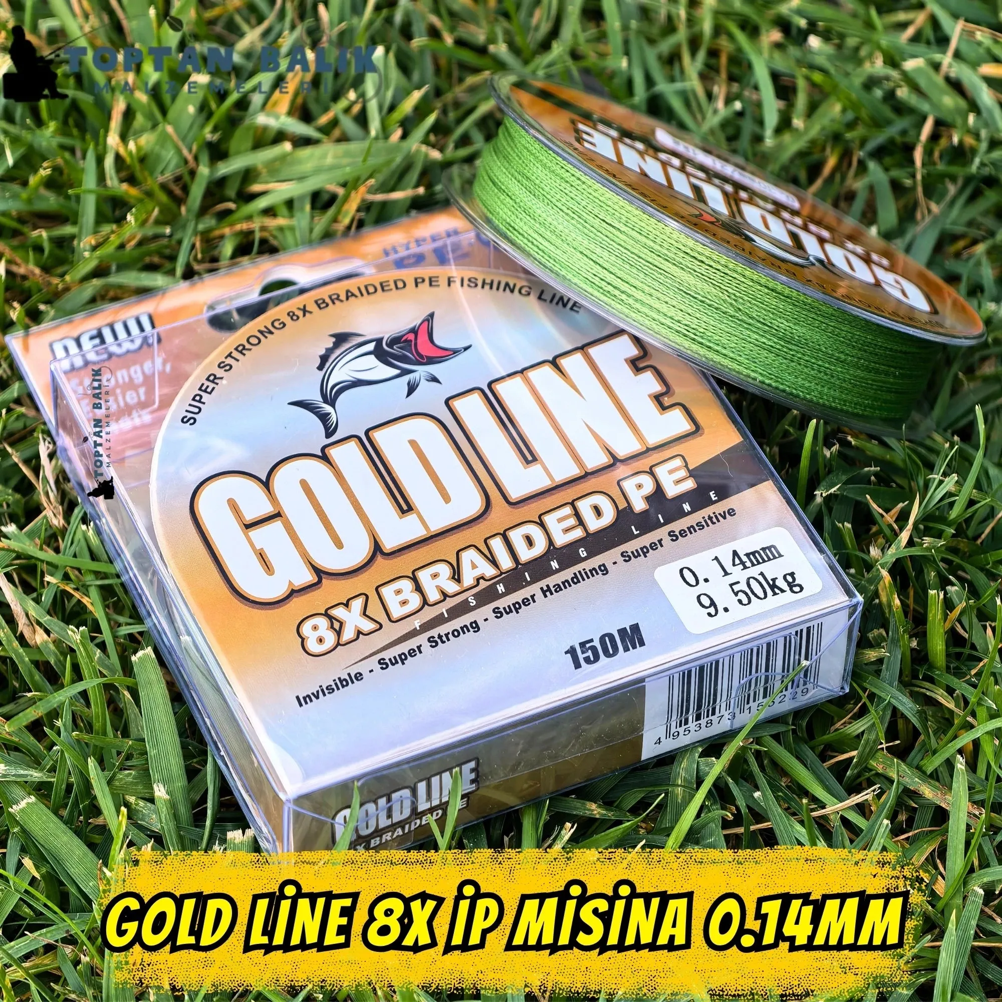 Gold Line 8X Örgü İp Misina 150m 0.14mm (9.50kg Çeker)