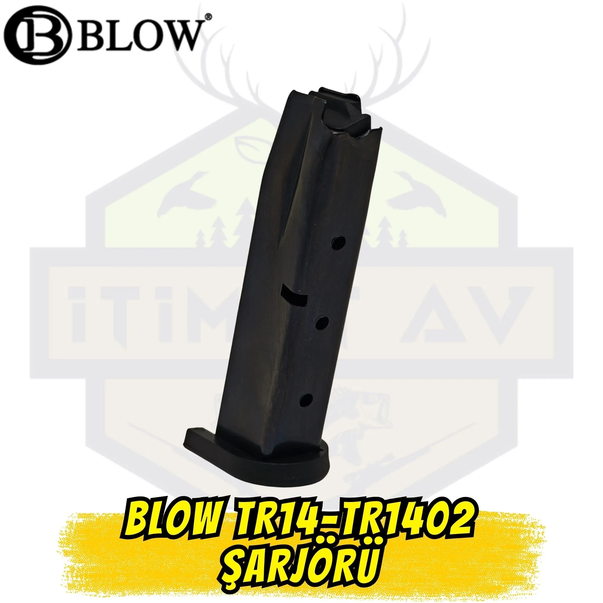 Blow TR14 / TR1402 Kuru Sıkı Tabanca Şarjörü - Yüksek Kapasiteli Siyah