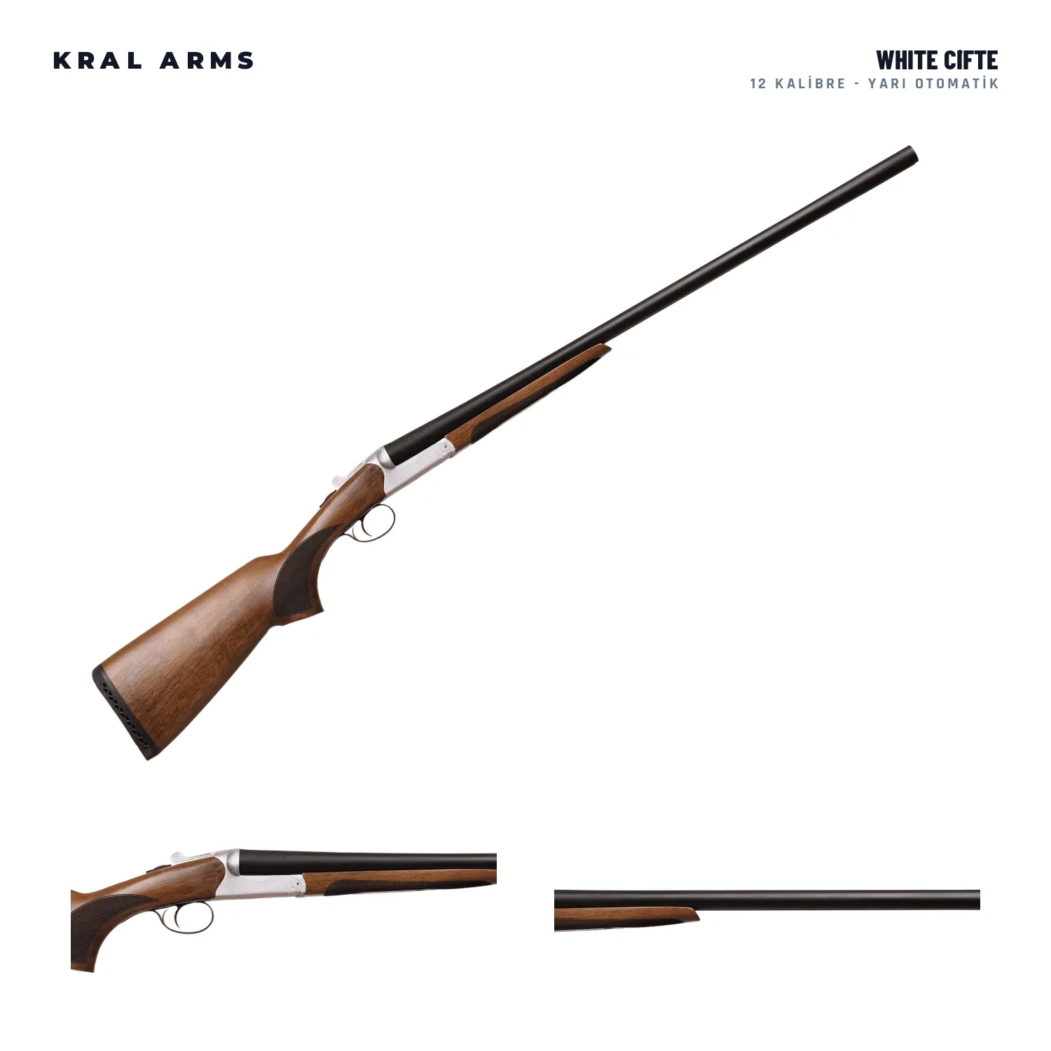 Kral Arms White Çi̇fte Av Tüfeği