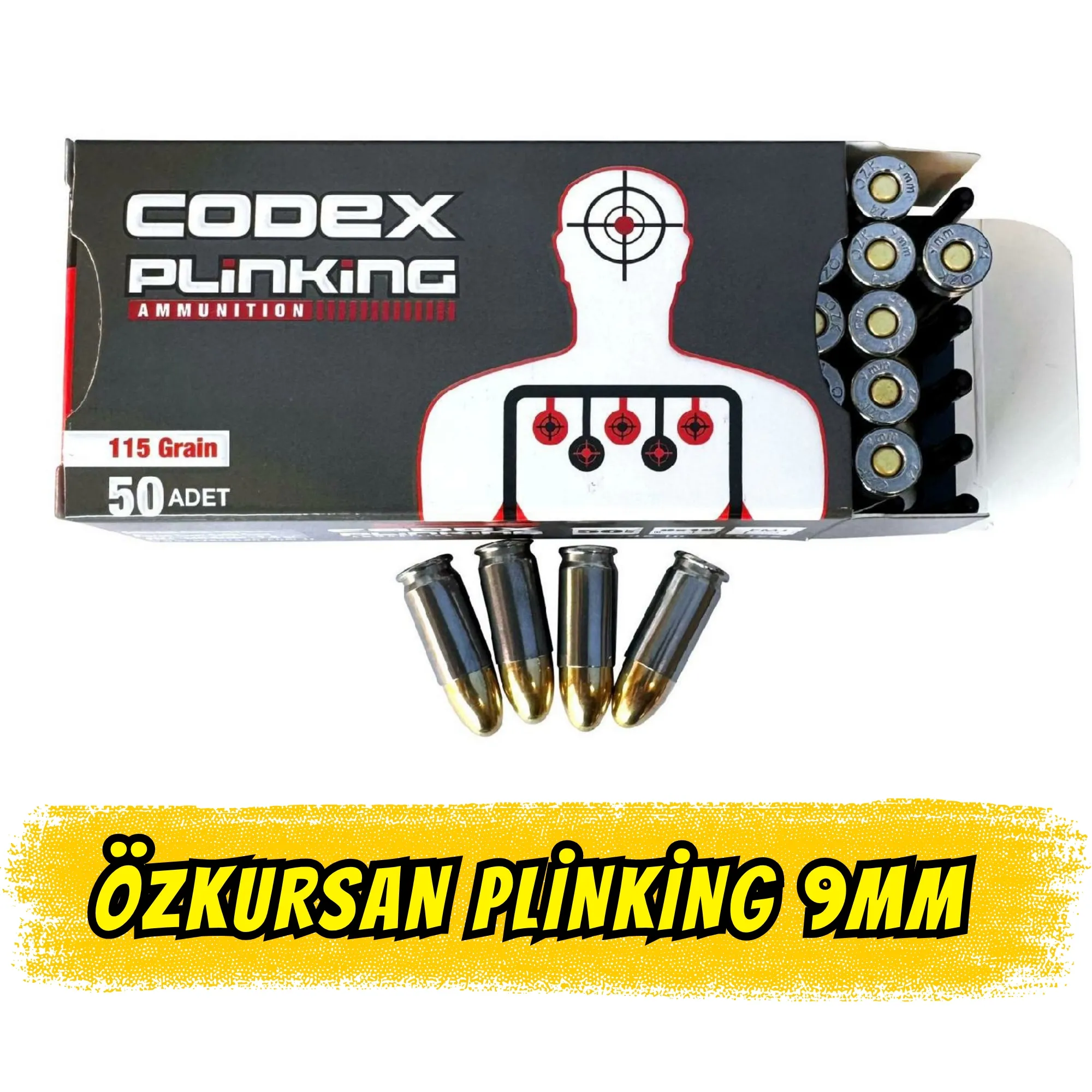 Özkursan Plinking 9mm Luger Tabanca Fişeği (9x19mm) - Kutu