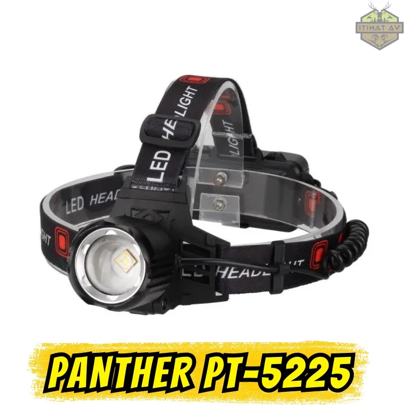 Panther PT-5225 Type-C Şarjlı 30W LED Zoomlu Kafa Lambası (3000 Lümen / 2x 18650 Pilli)