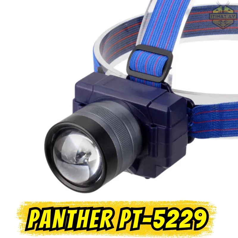 Panther PT-5229 Type-C Şarjlı 6W TG LED Zoomlu Kafa Lambası (1800 Lümen)