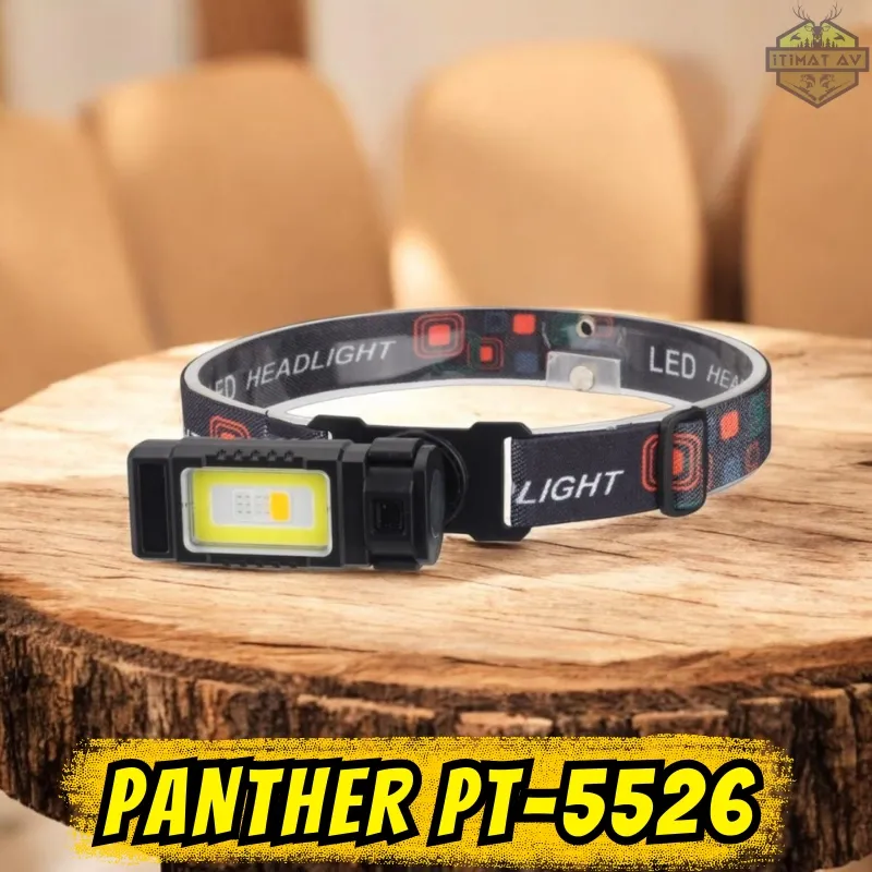 Panther PT-5526 USB Şarjlı COB LED Kafa Lambası (500 Lümen / Çok Renkli / Mıknatıslı)