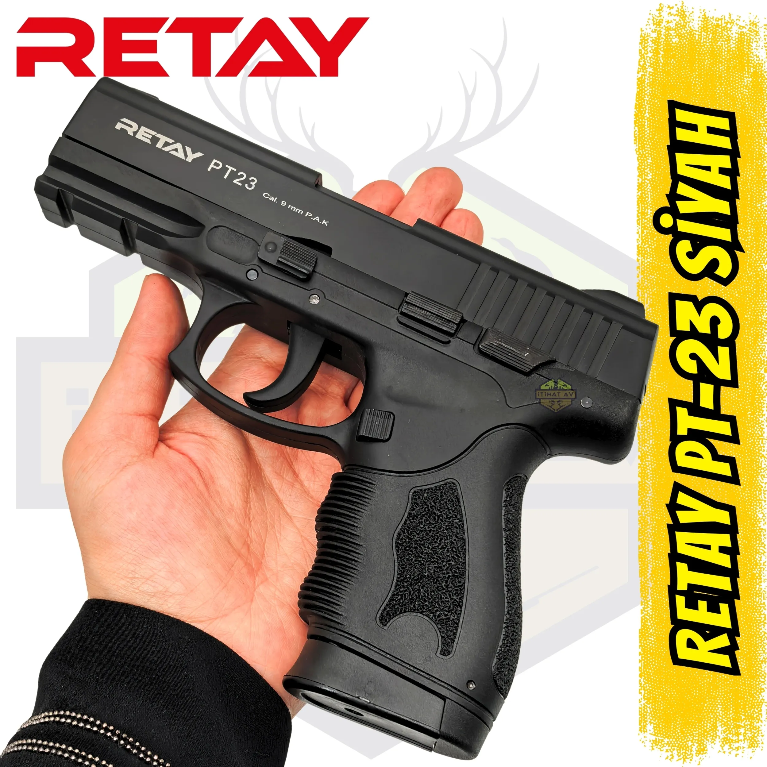 Retay PT-23 Kurusıkı Ses Tabancası Siyah