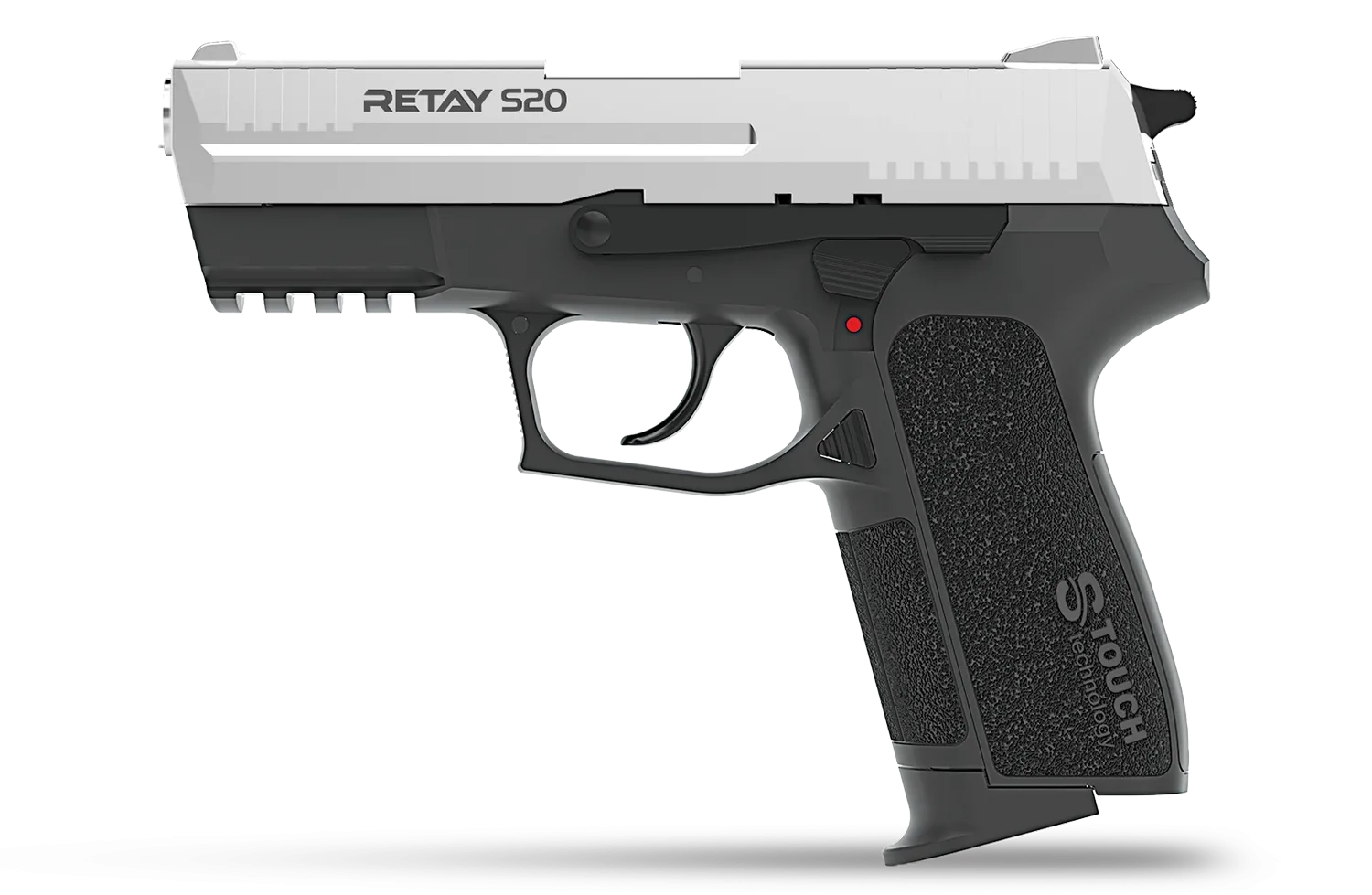 Retay S20 Kurusıkı Ses Tabancası (9 mm P.A.K. - Parlak Krom - Sig Sauer Tipi)