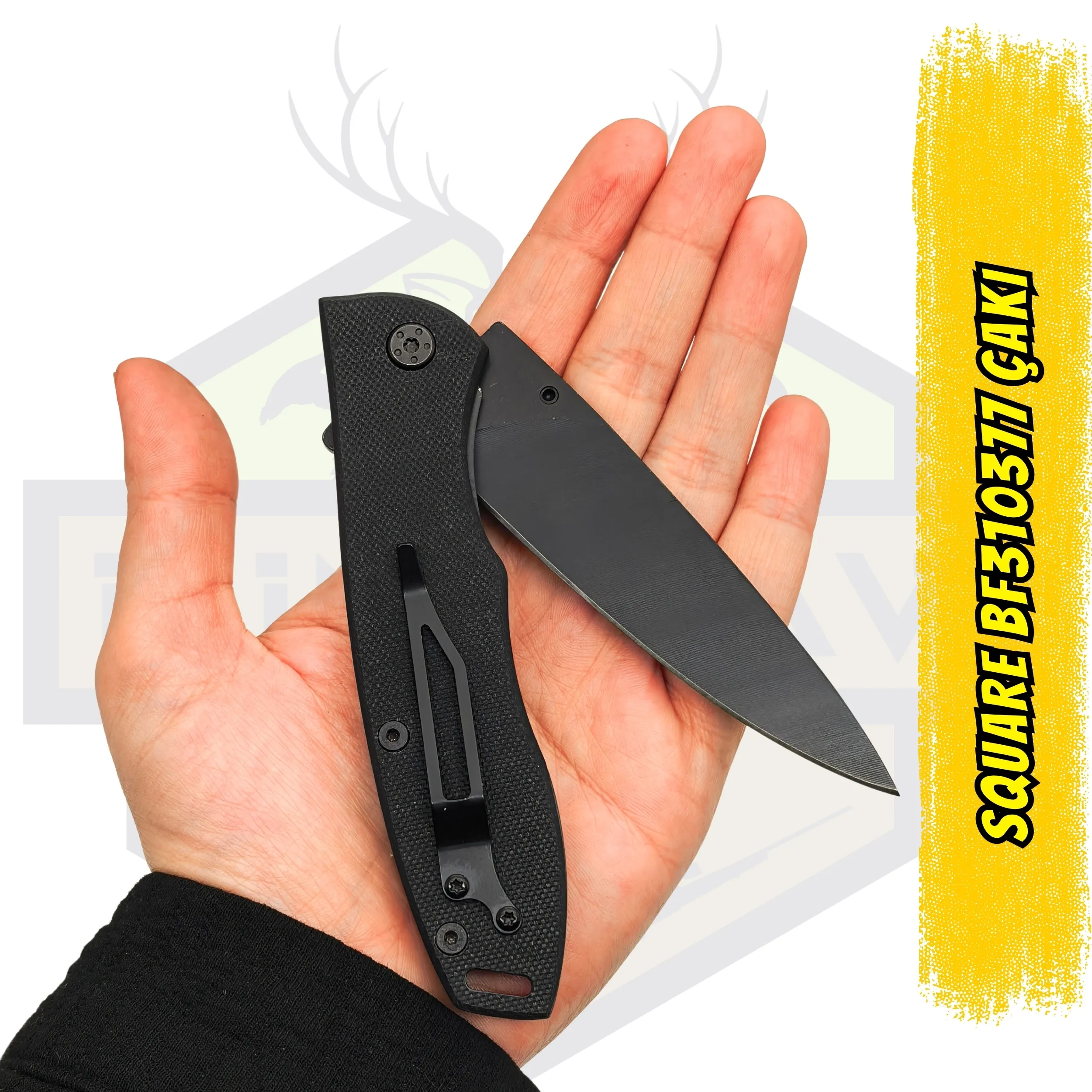 Square BF310377 Taktikal Siyah Katlanır Çakı 21.5 cm