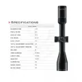 Swampdeer TD HD 3-9x40 IR HS Işıklı Tüfek Dürbünü (Mil-Dot Retikül)