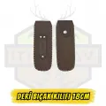 El Yapımı Hakiki Deri Bıçak Kılıfı - Kahverengi (18cm x 7cm) - Yüksek Mukavemetli Avcı Serisi
