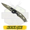 Alaska Parlak Krom Ufak Ekonomik Çakı - Açık Uzunluk 15 cm Kapalı 9 cm