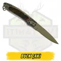 Buck Katlanır Çakı İşlemeli Sedef Kabze - Açık Uzunluk 20 cm Kapalı 10.5 cm