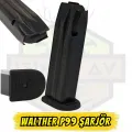 Walther P99 9mm 15li Siyah Şarjör - Isıl İşlemli Karbon Çelik