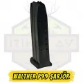 Walther P99 9mm 15li Siyah Şarjör - Isıl İşlemli Karbon Çelik