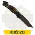 Huntink Katlanır Çakı Kurukafa Figürlü - Açık Uzunluk 20 cm Kapalı 12 cm