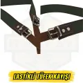 Lastikli Tüfek Kayışı Metal Tokalı - Uç Kısmı Deri