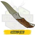 Savage Katlanır Çakı Ahşap Sap - Açık Uzunluk 18 cm Kapalı 10 cm