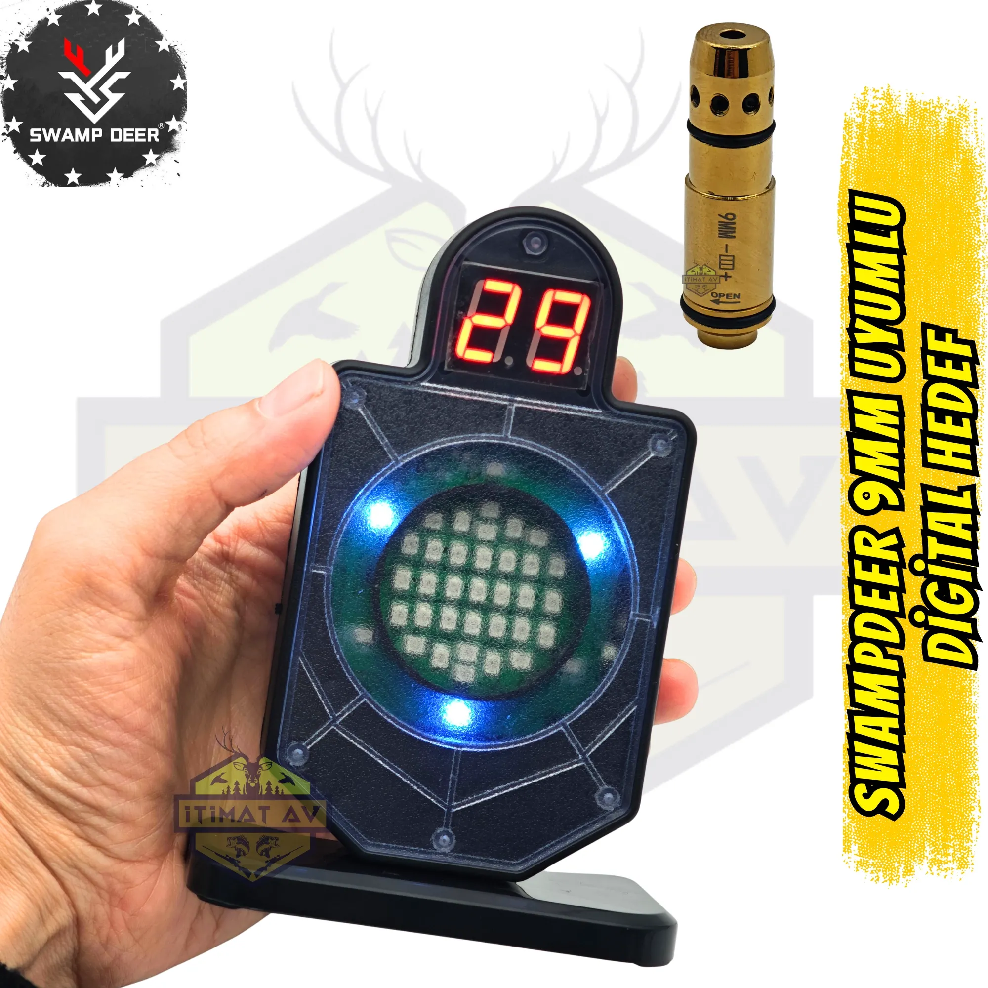 Swampdeer 9mm Lazerli Dijital Hedef ve Atış Eğitim Seti