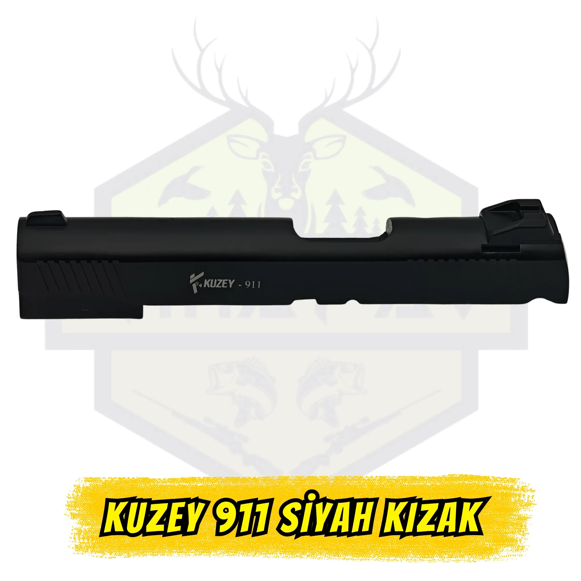 Kuzey 911 Kurusıkı Tabanca Üst Kızak - Siyah Yedek Parça