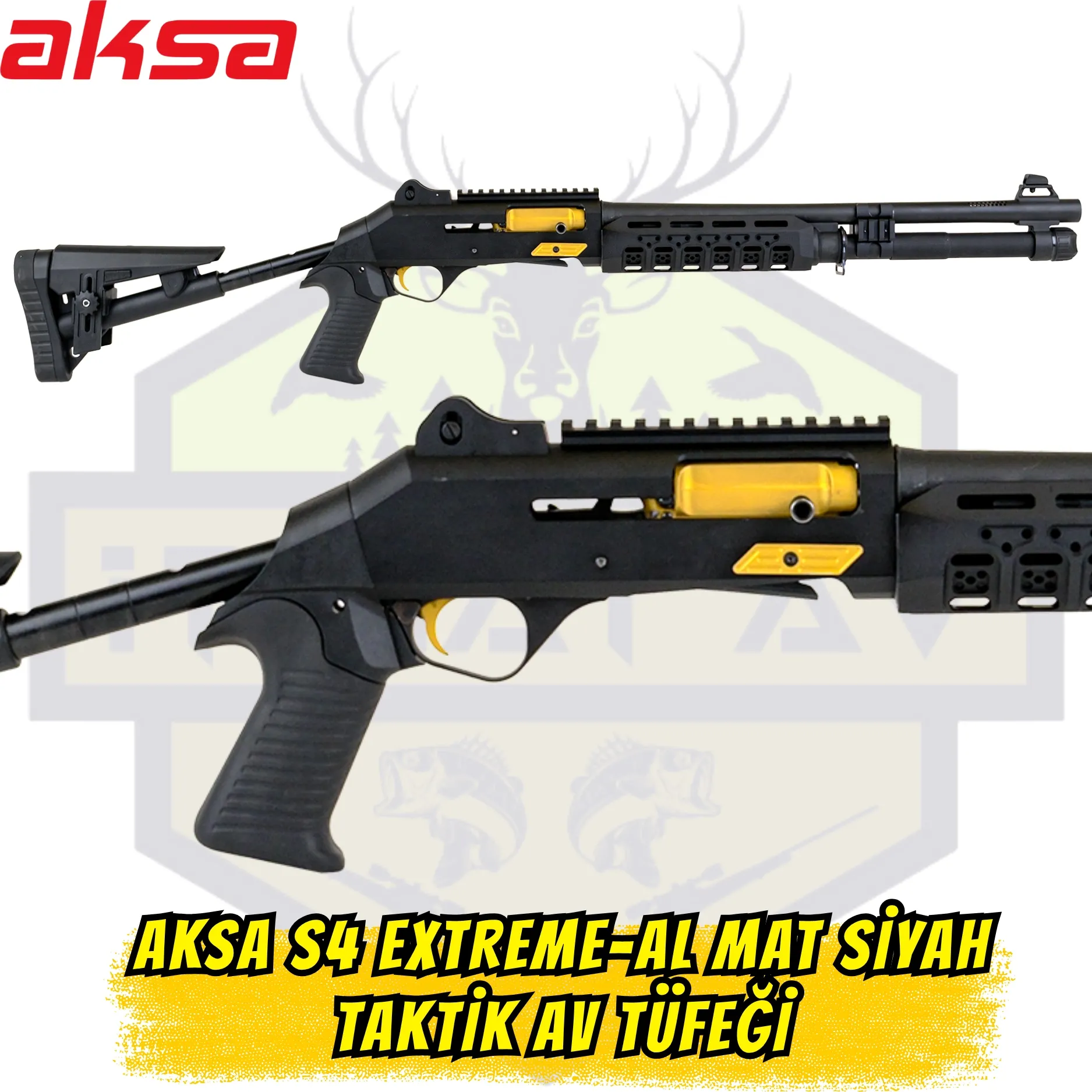 Aksa S4 Extreme-AL Yarış Konseptli Taktik Av Tüfeği - 12 Kalibre (Mat Siyah)