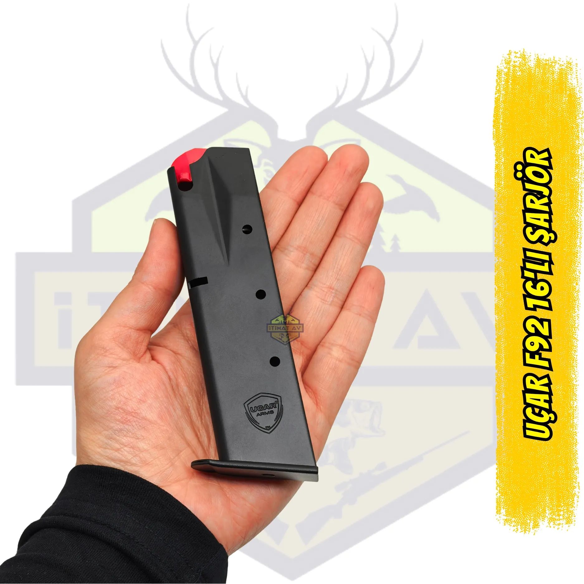 Uçar F92 16lı Şarjör 9mm (Siyah)