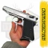 Ekol Majarov Kurusıkı Ses Tabancası Parlak Krom (9 mm - Ergonomik Gövde - 816 g - 17 Şarjör Kapasiteli)
