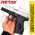 Retay PT-23 Kurusıkı Ses Tabancası Parlak Krom
