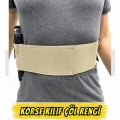 Korse Tipi Gizli Taşıma Silah Kılıfı - Çöl Rengi (Ekstra Şarjör Bölmeli)