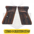 Walther PP / Kırıkkale 7.65 mm Tuğra ve Ayyıldız İşlemeli Toprak Desenli Ceviz Kabze