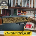 Mozzberk Sarı Full Gravür İşlemeli 7+1 Yarı Otomatik Av Tüfeği - Şafak Silah Sanayi