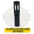 12 Kalibre Oval Kesim Taktik Alev Gizleyen - 10.5 cm İçten Şok Adaptörlü