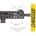 M-Lok to Picatinny 5 Slot Ray Adaptörü - Siyah Polimer Aksesuar Rayı
