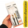 Yumax KC300 27W/65W 4ü 1 Arada Zırhlı Örgü Hızlı Şarj Kablosu (1 Metre)