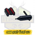 Av Tüfeği 8 mm Şerit Üstü Çift Vidalı Orta Gez - Kırmızı Fiber (Alyanlı Set)