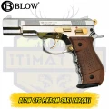 Blow C75 Kurusıkı Ses Tabancası Parlak Krom Altın Parçalı (9 mm - 17+1 Şarjör)