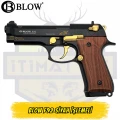 Blow F92 İşlemeli Kurusıkı Tabanca (Siyah - Altın Parçalı)