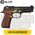Blow F92 İşlemeli Kurusıkı Tabanca (Siyah - Altın Parçalı)