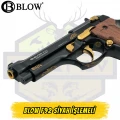 Blow F92 İşlemeli Kurusıkı Tabanca (Siyah - Altın Parçalı)