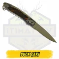 Buck Katlanır Çakı İşlemeli Sedef Kabze - Açık Uzunluk 20 cm Kapalı 10.5 cm