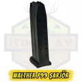 Walther P99 9mm 15li Siyah Şarjör - Isıl İşlemli Karbon Çelik