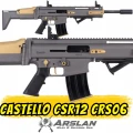 Castello CSR12 Şarjörlü Av Tüfeği Füme-Sarı (SCAR Tipi CRS06)