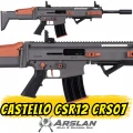Castello CSR12 Şarjörlü Av Tüfeği Füme-Turuncu (SCAR Tipi CRS07)